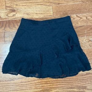 black mini dotted skirt